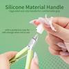 New Nail Cuticle Scissors Manicure Remover Dead Skin Nippers Stainless Steel Cuticle Cutters Fingernail Clipper Silicone Handle