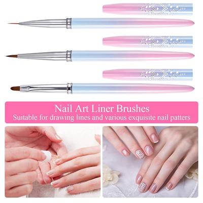 Stylo à points pour ongles Manche ergonomique Tracer des lignes Styles multiples Bon pinceau Peinture française Fournitures pour fleurs