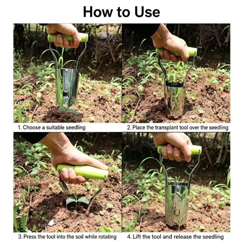 Precision Garden Hole Maker with Release Handle Seedling Transplanting Flower Planting Seedling Planter Home Gardening Supplies
