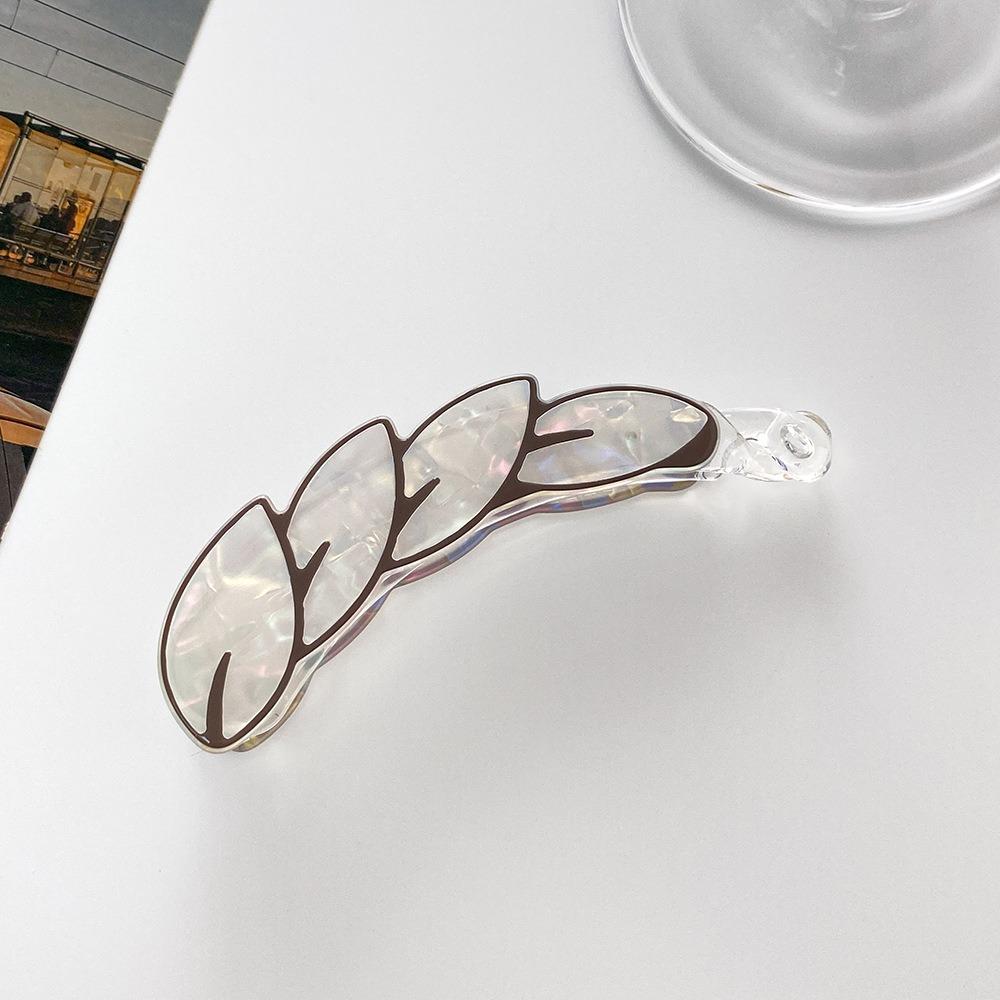 New 10cm Banana Hair Clips Acrylic Colorful Leaves Ponytail Clip Hair Accessories Grip Clips The Back of The Head Claw Clip