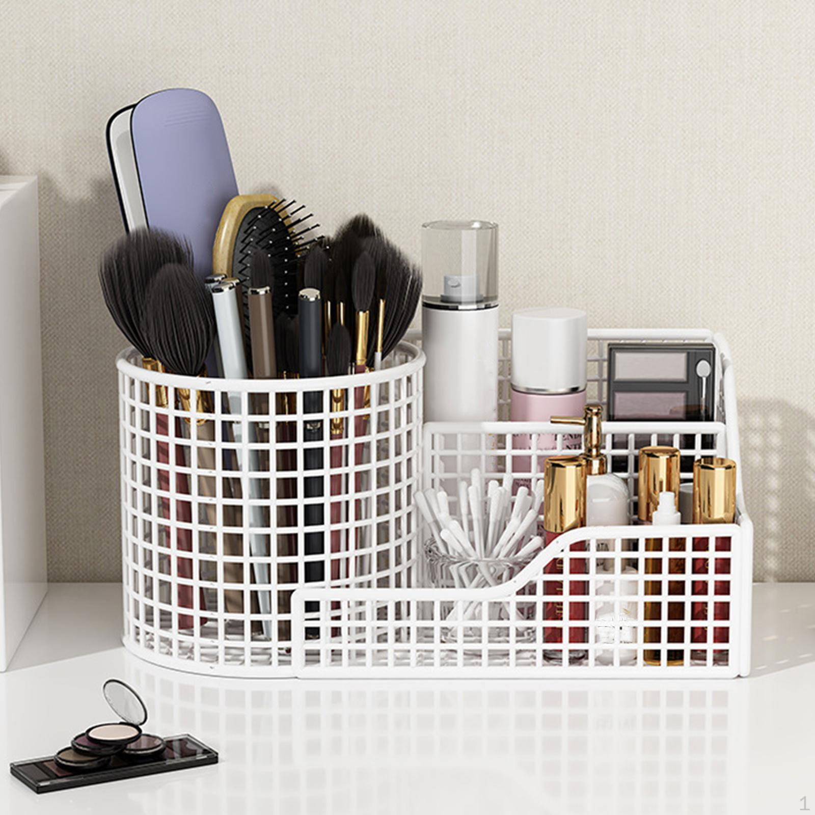 

Держатель для кистей для макияжа, органайзер для стола, офисная ванная комната, держатель для ручек, помада для туалетного столика белый