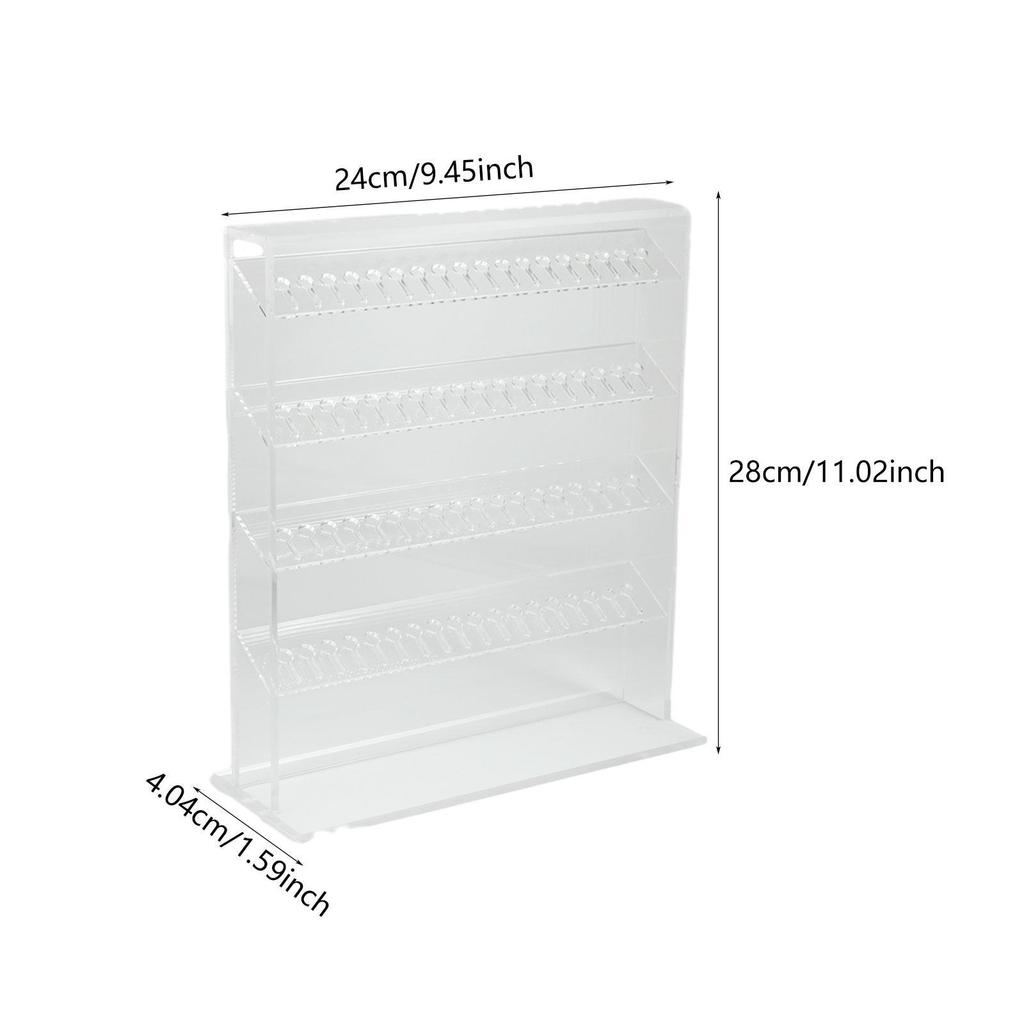 Acrylic Jewelry Storage Tray Rack Show Stand 4 Tiers Display Shelf Organizer Risers for