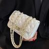 Premium Texture Small Bag Women's Summer 2024 New Niche Diamond Chain Bag Women's Popular Messenger Bag Small Square Bag