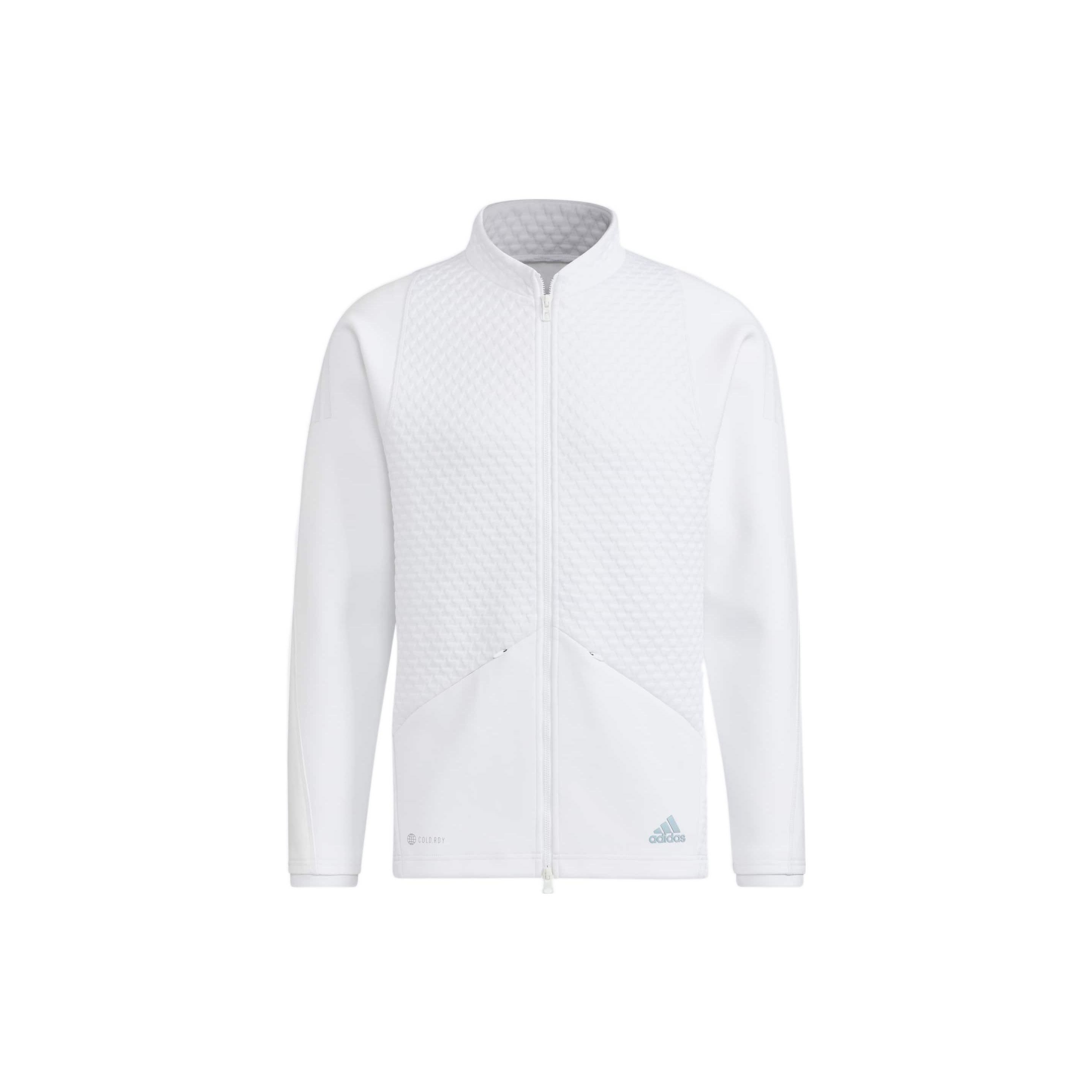 

Мужская куртка для гольфа Adidas Cold.Rdy с принтом логотипа на молнии, белая HG4115