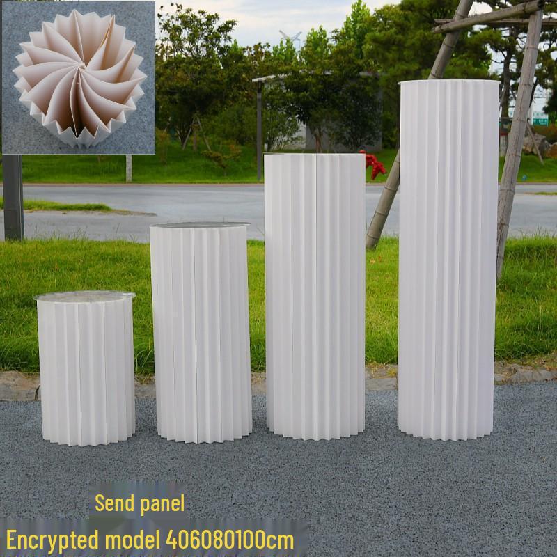 Wedding & Event Origami Dessert Display Stand - Round Foldable Columns for Cakes and Ornaments