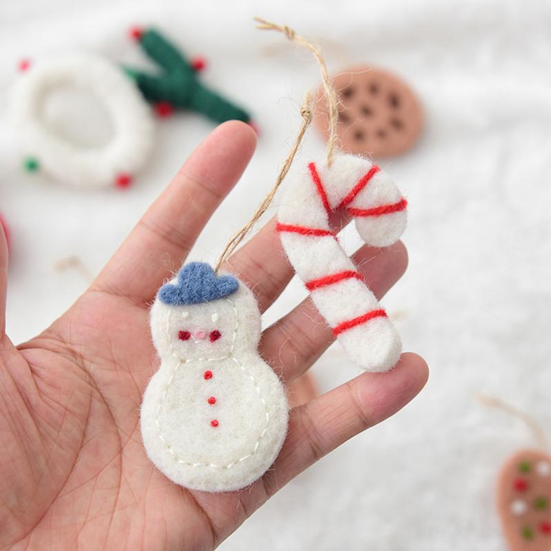 Christmas Gingerbread Man Hangable Ornament 10X Different Felt Gingerbread Christmas Decor Gingerbread Christmas Decor