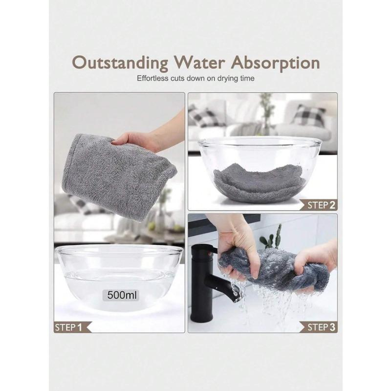 1pcs Microfiber Hair Towel Wrap For Women Anti Frizz, Super Absorbent Quick Dry Hair Turban For Drying Curly Long Thick Hair,Wet Hair Towel Wrap