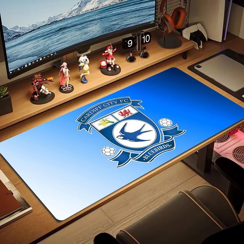 Cardiff City Football Club Mouse Pad Large Gaming Table Cushion Non-slip Laptop Tablet Big Mousepad XXL Mat Mini PC Playmat With Lock edge_xia