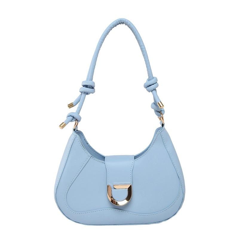 

Модный нишевый дизайн простая женская сумка-багет трендовая сумка подмышку универсальная наплечная сумка-мессенджер синий