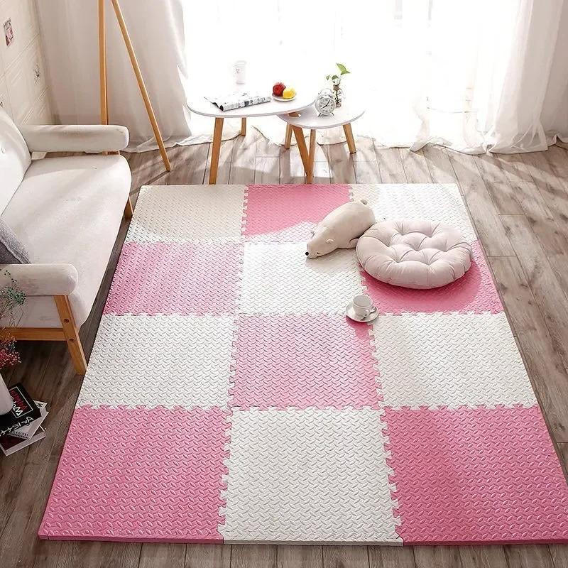 30X30cm 1/2.5cm Thick Interlock Puzzle Mat Children Activity Carpet Soft Non Slip Foam Floor Living Room Play Area 4/8 PCS