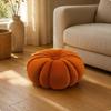 Pumpkin Stool Decorative Ottoman Cushioned for Bedroom