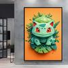 Japanese Anime Canvas Paintings  Pikachu Poster Cartoon Character Picture Bright and Clear Colors High Quality Home Decor
