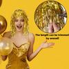 Foil Tinsel Wigs for Adults Fancy Dress Party Shiny Tinsel Wig Metallic Masquerade Disco Hat for Photo Booth Prop Cosplay Supplies
