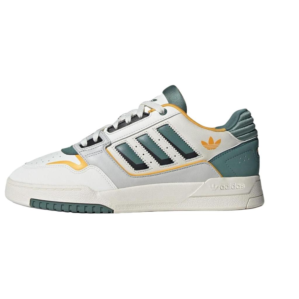adidas Originals Drop Step 2.0 Low Leather Comfortable Versatile Durable Low-Top Skate Shoes Unisex Sneakers White Green IG1907