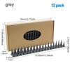 12Pcs Gardening Bird Repellent Mat Fence Wall Spikes Bird Spikes Burglar Anti Cat Climb Anti-Bird Spikes Straps Yard Supply Tool