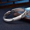 Fashionable Silver Leaf Open Bangle for Students & Best Friends