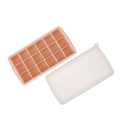 ZISIZ Silicone 18-Grid Ice Cube Tray with Lid