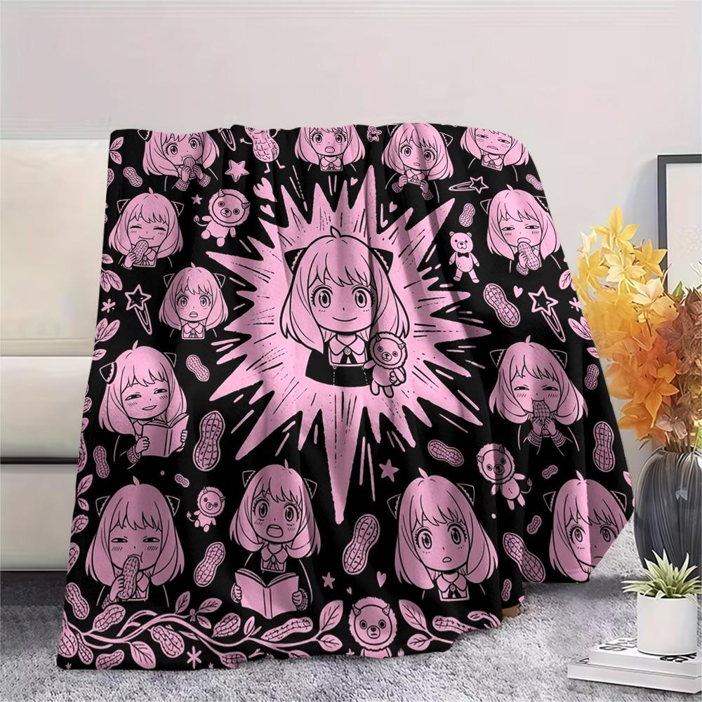 Anya Forger Print Flannel Blanket, Ultra Soft High Quality All Seasons Warm Throw, Home Decor Cozy Blanket, Perfect Christmas Gift