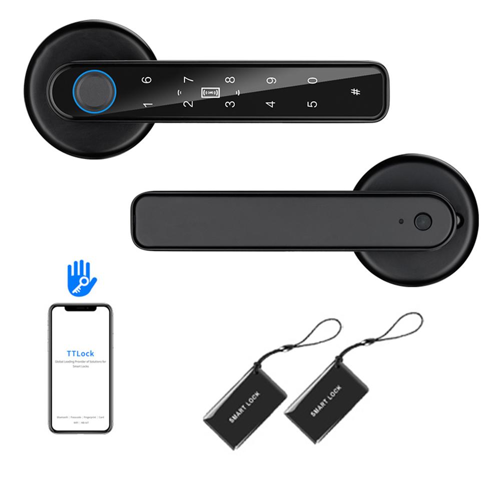 Tuya TTLOCK APP Control Door Locks Biometric Fingerprint Locker BT Smart Entry Home Handle App Unlock Digital Intelligent Lock