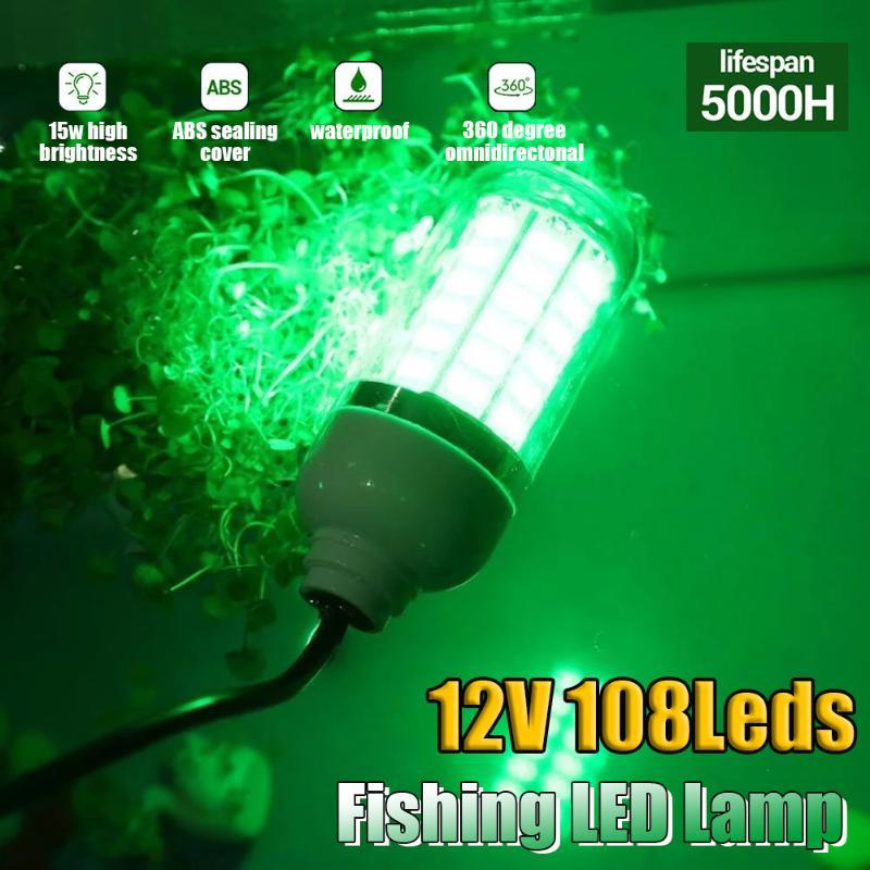 Underwater Fishing Light Lightweight Submersible Light Led Fish Attractant Lamp For Saltwater Freshwater Use