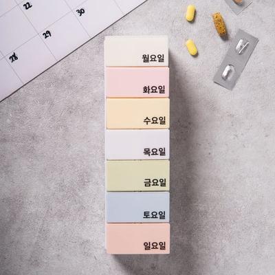 4 Parçalı Blok Tipi Haftalık İlaç Kabı