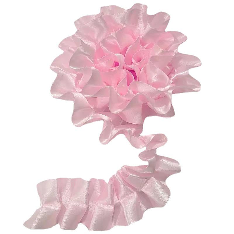 Valentine's Day Lace Ruffled White Lotus Ribbon Cake Decoration Skirt Hem