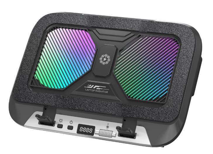 Cooling Base Colorful Atmosphere Light Stock Gaming Rgb Laptop Cooling Pad 3000rpm Fan Speed Laptop Cooling Pad чёрный