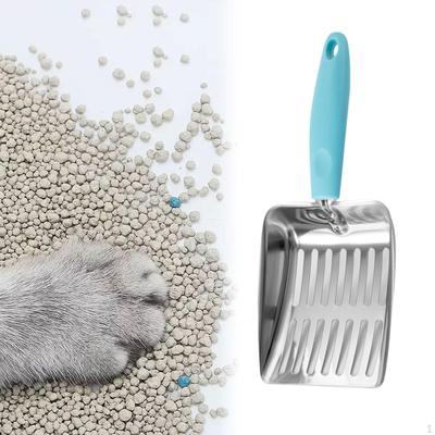 Katzenstreu Schaufel Haustierreinigungswerkzeuge Tragbarer Kitty Metall Kätzchen Abfallheber für Kaninchen