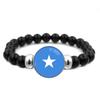 287 Länder Nationalflagge Druckknopf Elastisches Band Perlen Länderflagge Unabhängigkeitstag Perlen Schmuck Perlenarmband