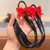 1/2pcs Cute Headwear Girls New Year Headdress Rubber Bands Children's Bow Wig  Birthday Gifts