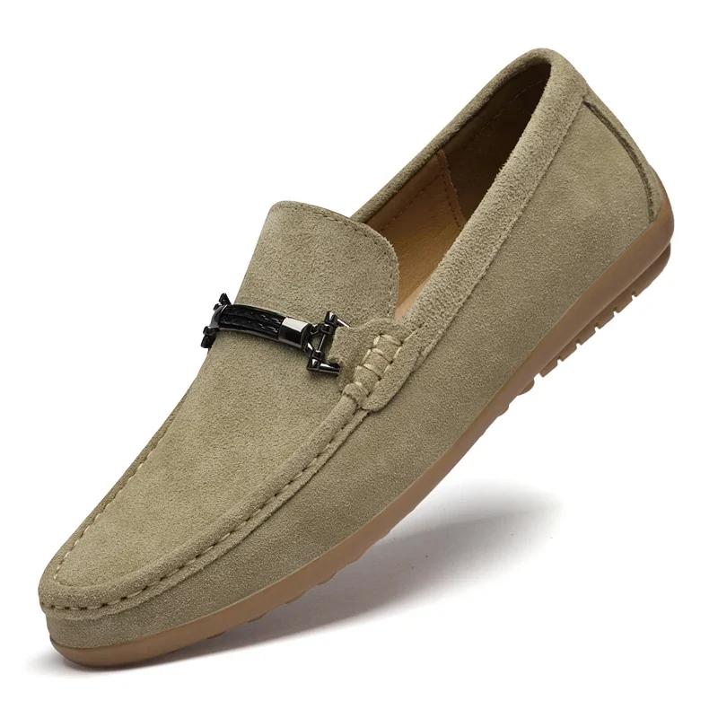 Fashion Genuine Leather Shoes for Men Breathable Designer Loafers Adult Moccasins Handmade Man Driving Shoes New Male Driving Footwear