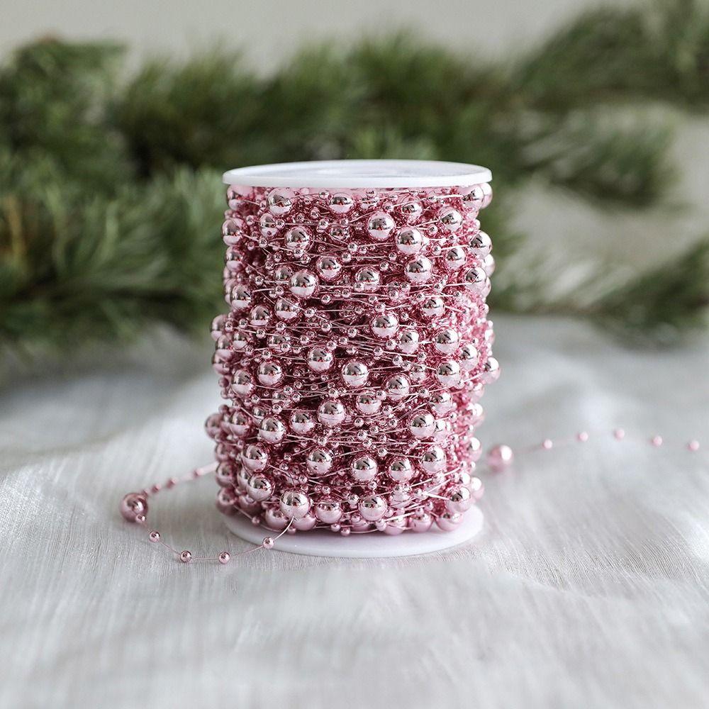 10M/Roll Hanging Christmas Bead Chain Artificial Reflective Beads String  for Home Room