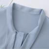Bow Tie Blouse Women Summer Thin French Blouse Women Loose Belly Short-sleeved Chiffon Shirt Solid Shirt