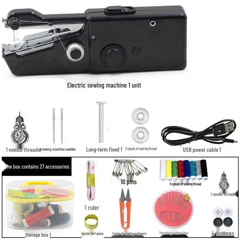 German Portable Mini Electric Sewing Machine for Household Overlock and Handheld Tailoring.