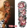 Waterproof Full Arm Floral Tattoo Stickers - Cross-Border Design for Europe & America
