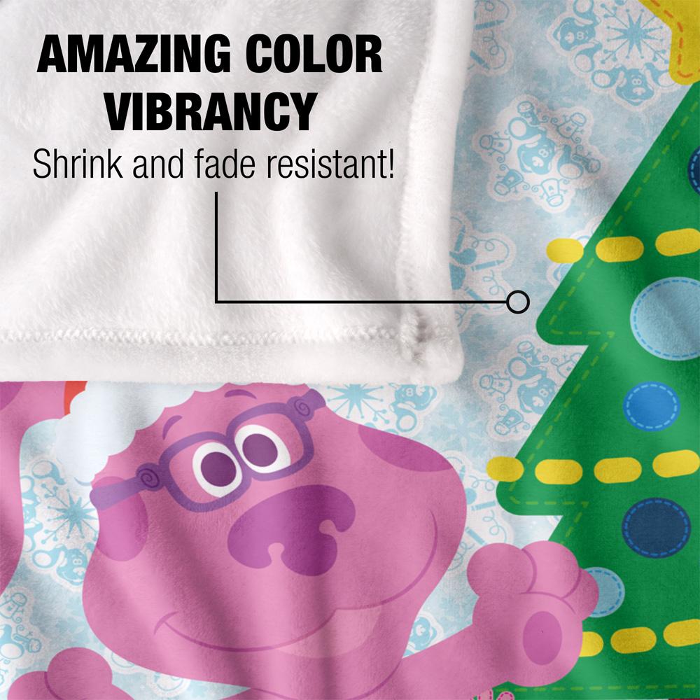 Blue´s Clues Silky Magenta Christmas Supersoft Blanket