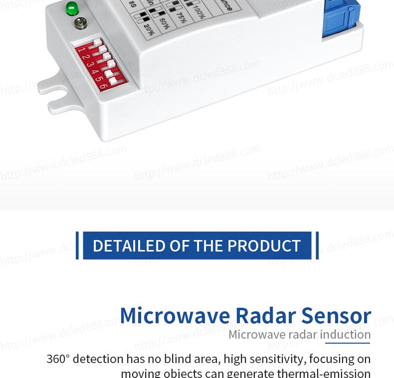Microwave Radar Motion Sensor Light Switch