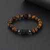 Pulsera con Colgantes de Constelaciones de los 12 Signos del Zodiaco para Hombre Mujer Multicapa Pulsera de Ojo de Tigre Regalo de Amistad Sagitario Acuario Leo
