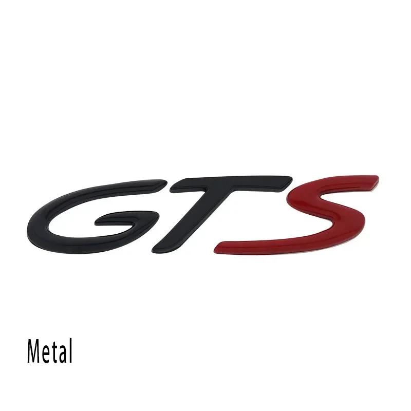 3D GTS car Hood Fender trunk Rear Bonnet Nameplate Decal Emblem Badge Sticker for 911 718 928 901 930