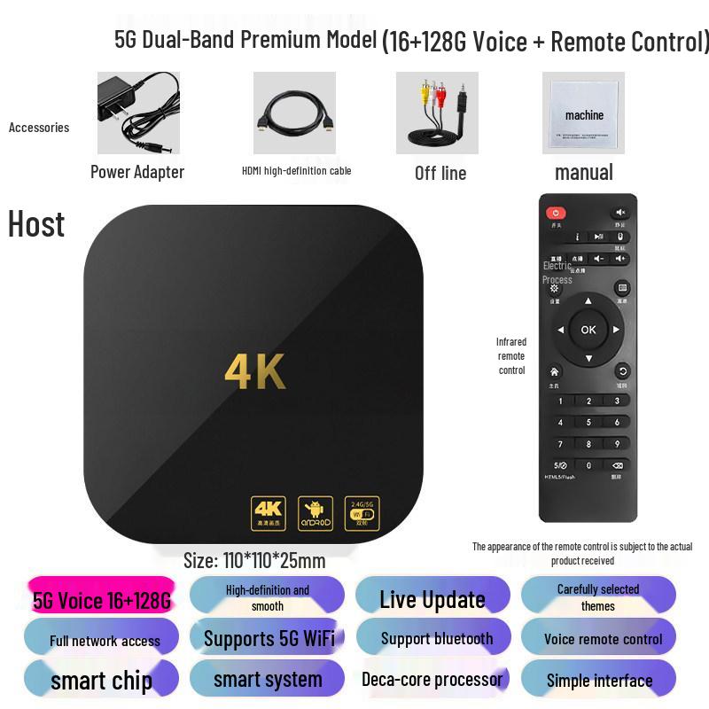 5G Dual-Band 4K HD Universal Screen Mirroring Smart TV Box