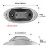 Aoling 2pcs Side Marker LED 24V White Truck Marker Lamp RV Bus Shoulder Light Tiger 6LED Clear Lens