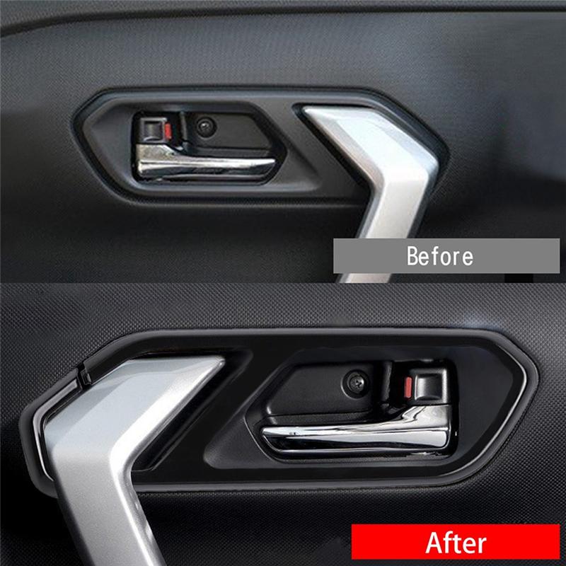 Authentic Bright Black Car Interior Door Handle Bowl Panel Frame Cover Trim Sticker For Toyota Raize/GR - Replacement