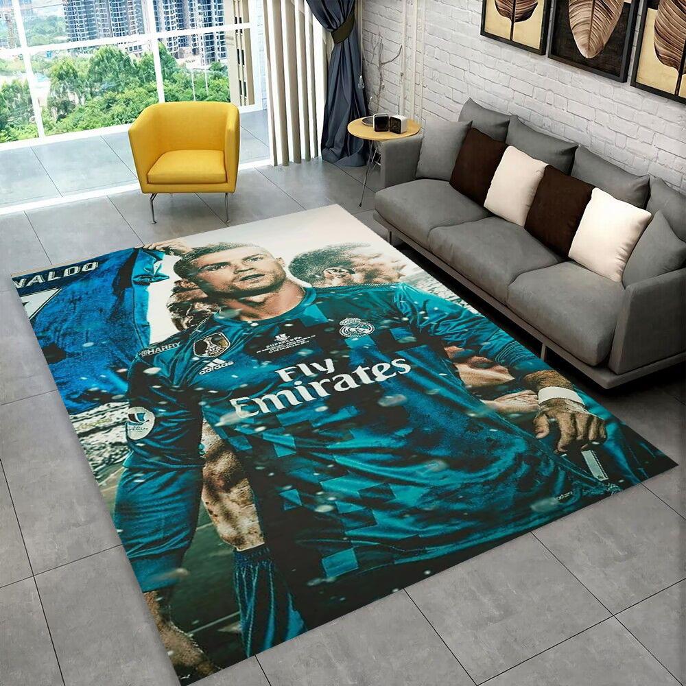 CR7 Goat Ronaldo Football Star Carpet Rug for Playroom Bedroom Living Room Sofa Home Decor,kids Area Rug Non-slip Floor Mat Gift