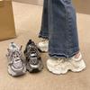 Pantofi „dad” noi primăvară-toamnă, tălpi groase mici, înălțați, negri, casual și pantofi sport ușori