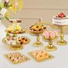 Golden Lace Iron Cake Stand Perfect for Wedding and Party Dessert Tables Vintage Design for Special Celebrations and Events