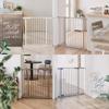Iris Plaza Baby Gate, 78cm High, 70-91cm Wide, Expandable, Double Locking Feature, Tension Type, Sand Beige, Automatic Open/Close