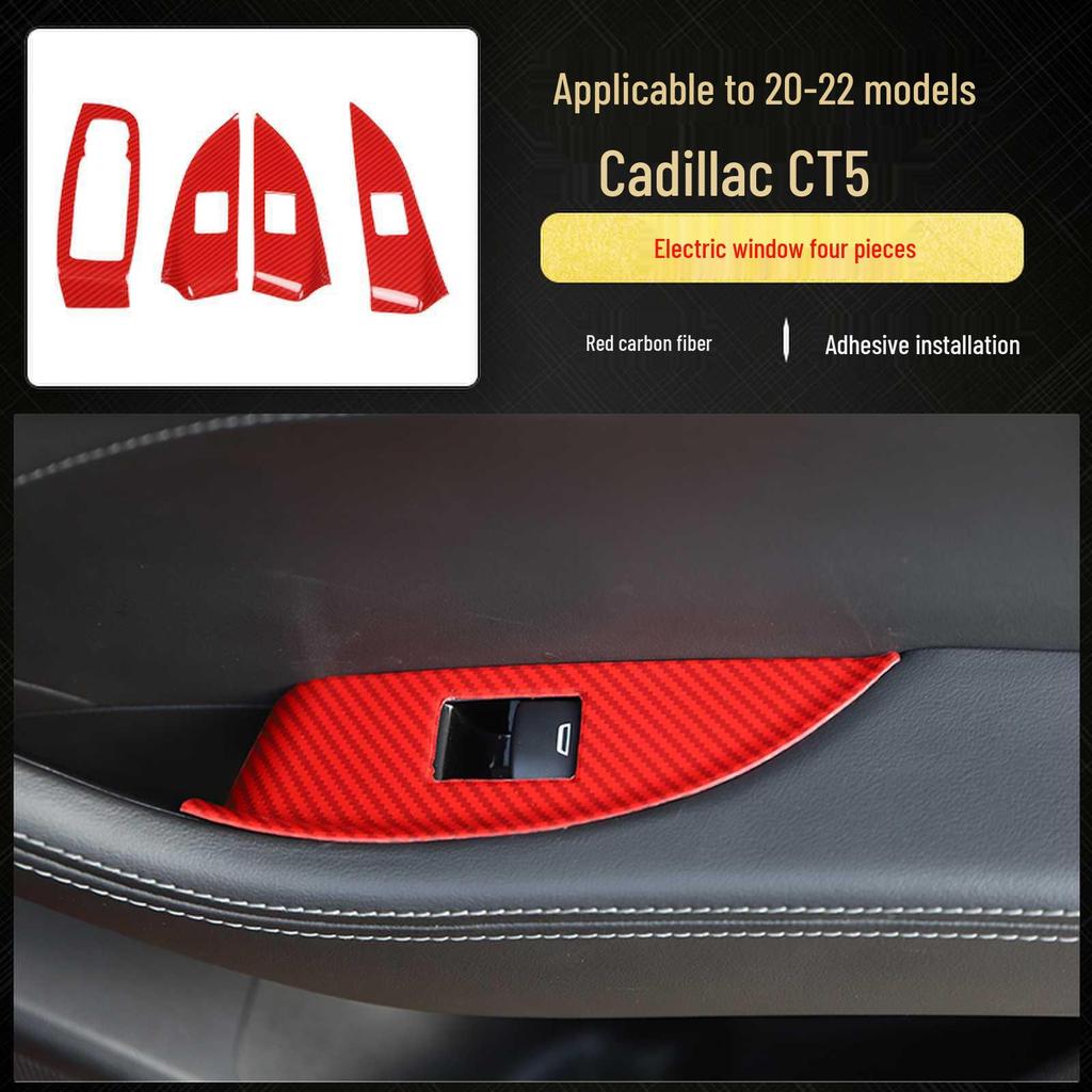 Cadillac CT5 (20-22) Carbon Fiber Interior Trim for Steering Wheel & Console