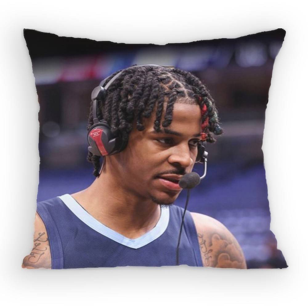 Basketball JJa MMorant  Pillow Case Sofa Living Room Bedroom Headboard Backrest Cushion Square Cushion Nap Time