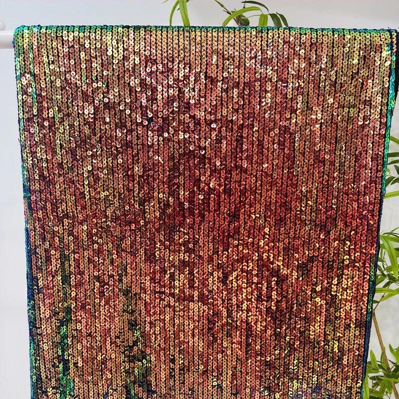 Wide 125cm Lolita Style Embroidered Beaded Chiffon Dress Fabric with Pleats DIY Sewing Women Clothes Skirts Dresses Handmade