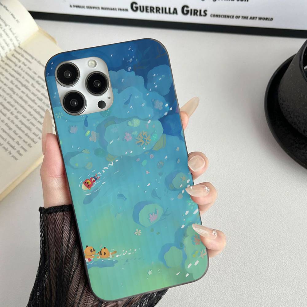 A-Animal C-Crossing Phone Case Corrugated Pattern Phone Case For iPhone 17 Air 16 15 14 13 Plus Pro Max Matte Shockprooof Cover